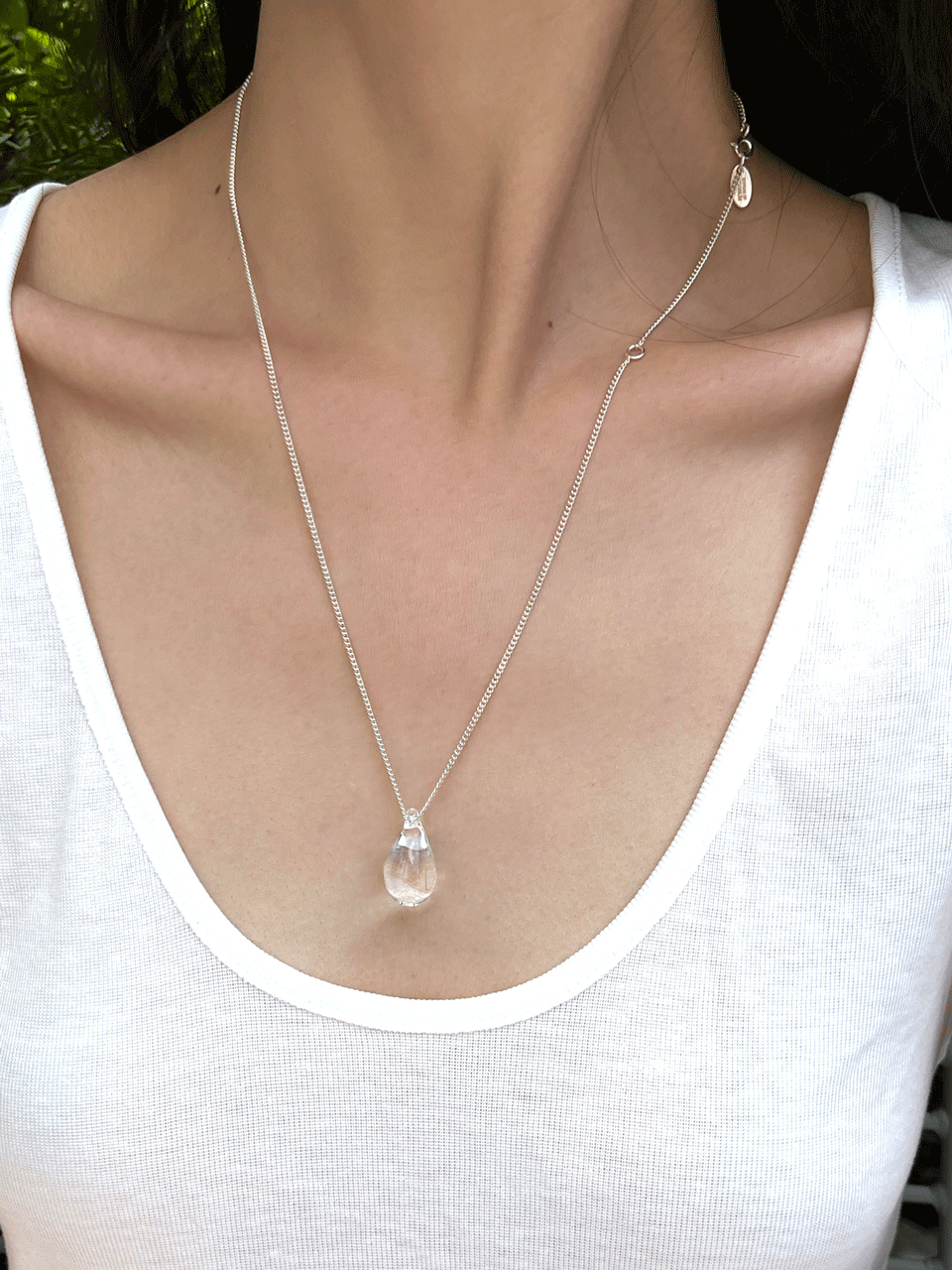 WATER DROP NECKLACE(CLEAR)